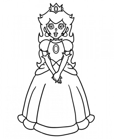 Peach Daisy And Rosalina - Coloring Pages for Kids and for Adults