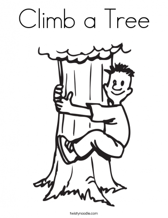 Climb a Tree Coloring Page - Twisty Noodle