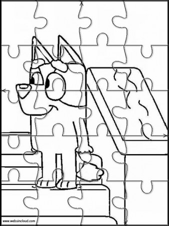 Bluey Puzzle to cut out 5