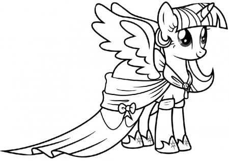 Princess Twilight Sparkle My Little Pony Coloring Pages - Print Color Craft