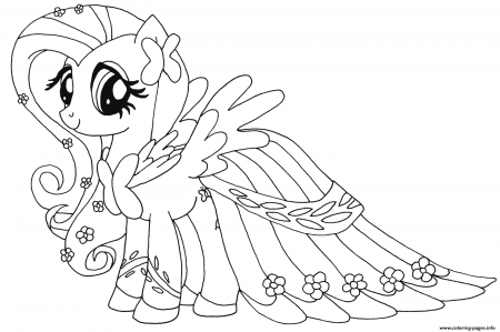 Fluttershy My Little Pony Coloring Pages Printable