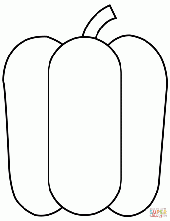 Bell Pepper coloring page | Free Printable Coloring Pages