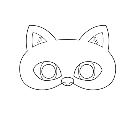 Download this Black Cat Printable Coloring Mask and other free printables  from MyScrapNook.com | Cat coloring page, Black cat printable, Printable coloring  masks