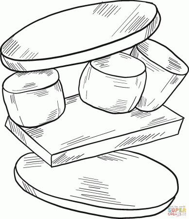 Smore coloring page | Free Printable Coloring Pages