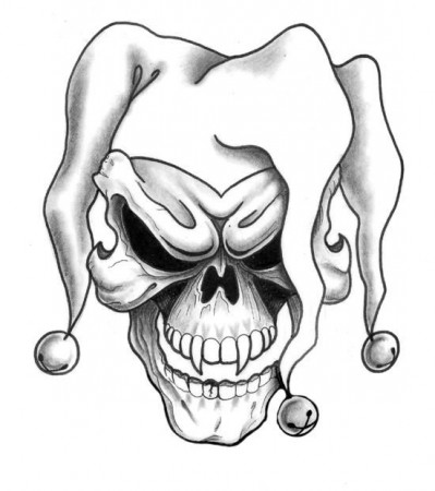 Joker Scary Skull Coloring Pages - Novocom.top