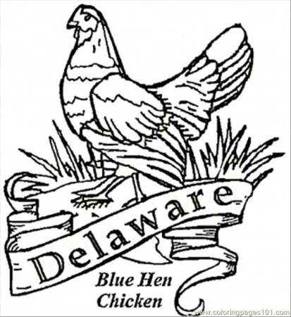 Blue Hen Bird Of Delaware Coloring Page | Coloring pages, Coloring pages  for kids, Printable coloring pages