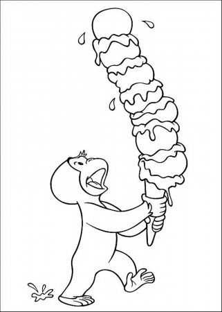 Curious george coloring pages to download and print for free