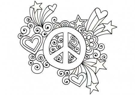 Peace Love Coloring Pages - Coloring Pages Now
