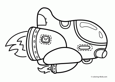 Spaceship coloring pages to download and print for free