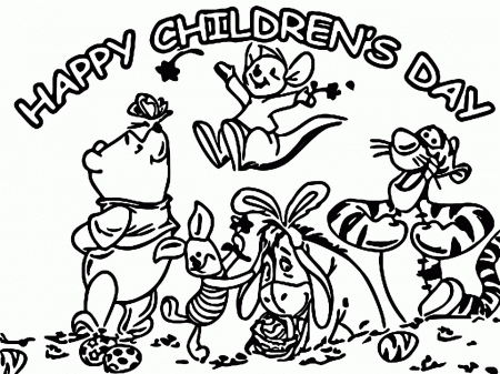 Happy Childrens Day Animal Kingdom Graphic Free Coloring Page ...