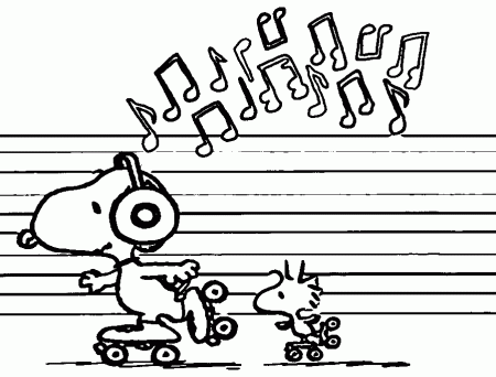 Snoopy And Woodstock Coloring Page | Wecoloringpage