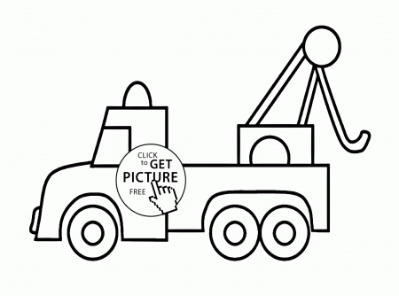 Tow Truck coloring page for preschoolers, transportation coloring ...