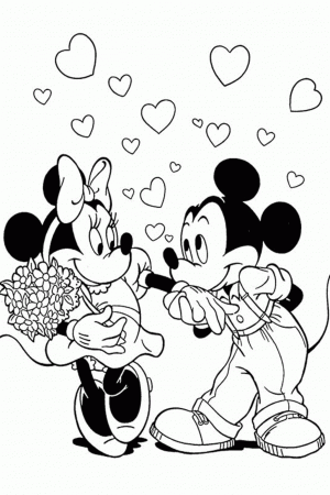 Disney Couple Valentine Coloring Pages | Valentine Coloring pages ...