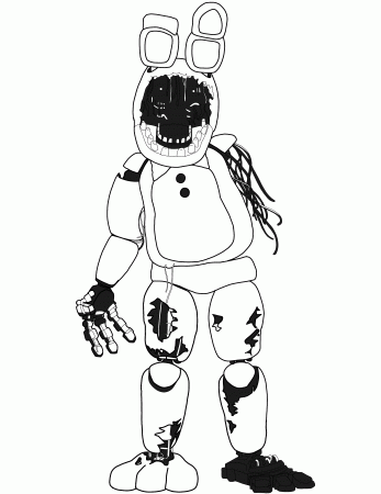 Made a Withered Bonnie coloring page! : r/fivenightsatfreddys