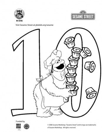 The Number 10 Coloring Page | Kids Coloring… | PBS KIDS for Parents