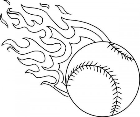 Baseball and Bat Coloring Page - Get ...