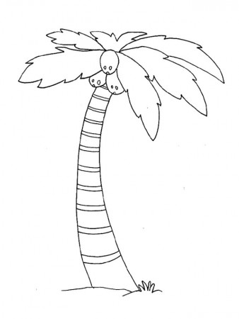 Tree Coloring Pages : Palm Tree Coloring Page Kids Coloring Art | Tree coloring  page, Leaf coloring page, Coloring pages