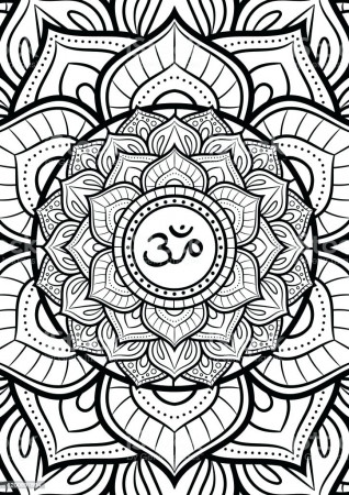 Crown Symbol Mandala Adult Coloring Book Page Vector Illustration Stock  Download Image Chakra Pages - Chakra Mandala Coloring Pages |  behindthegown.com