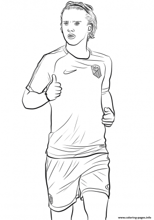 Antoine Griezmann Fifa World Cup Football Coloring Pages Printable