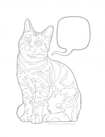 Cat Coloring Page – Megan Lynn Kott