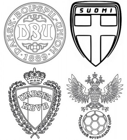 Group B Denmark, Finland, Belgium, Russia Coloring Page - Free Printable Coloring  Pages for Kids