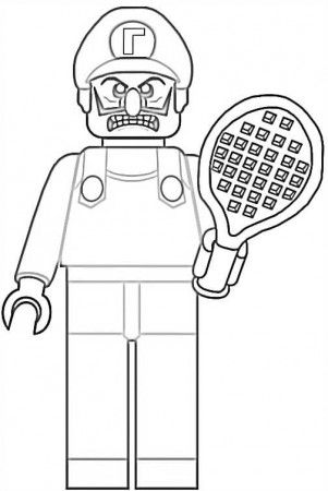 Lego Waluigi Coloring Page - Free Printable Coloring Pages for Kids