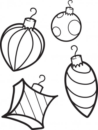 Printable Christmas Ornaments Coloring Page for Kids #1 – SupplyMe