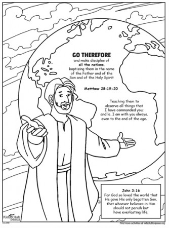 Coloring Sheets - Bible Activities for Kids - Kids Club for Jesus