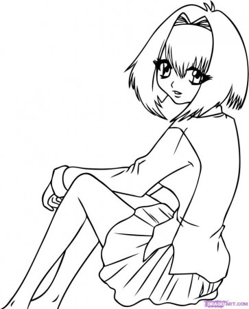 Anime Vampire Girl Coloring Pages How to draw karin maak ...