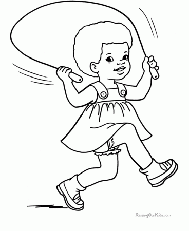 Jump Rope - Coloring Pages for Kids and for Adults