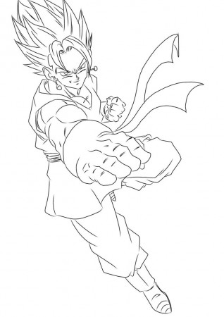 The best free Vegetto coloring page images. Download from 3 ...