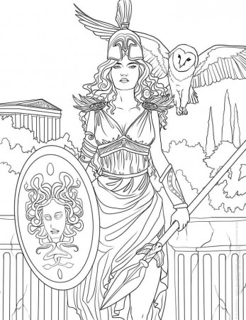 Athena | Coloring books, Coloring pages, Adult coloring pages