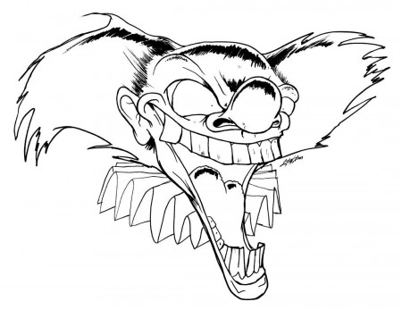Scary Clown Coloring Pages #9 - Killer Clown Drawings | Coloring Pages