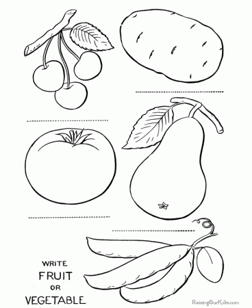 Vegetables - Fruit coloring pages