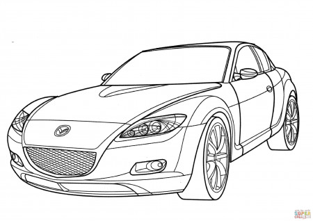 Mazda RX-8 coloring page | Free Printable Coloring Pages