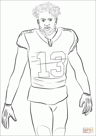 Odell Beckham Jr. coloring page | Free Printable Coloring Pages