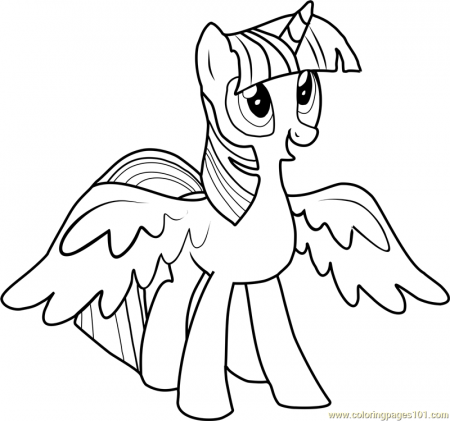Princess Twilight Sparkle Coloring Page - Free My Little Pony ...