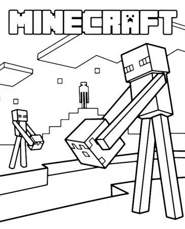 Printable Minecraft coloring page Enderman - Topcoloringpages.net