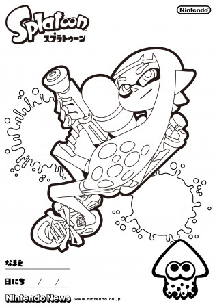 Splatoon Inkling Coloring Pages | Love coloring pages, Fall ...
