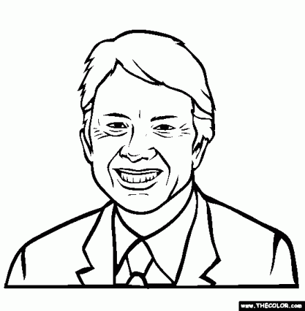 Jimmy Carter Coloring Page | Free Jimmy Carter Online Coloring