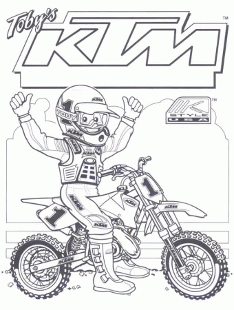 KTM Dirt Bike Coloring Pages - Dirt Bike Coloring Pages - Coloring Pages  For Kids And Adults