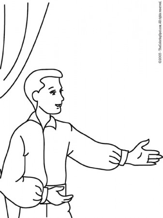 Actor Coloring Page | Audio Stories for Kids | Free Coloring Pages |  Colouring Printables