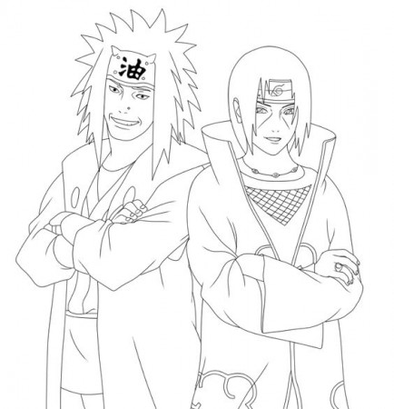 Jiraiya And Itachi Coloring Page - Free Printable Coloring Pages for Kids