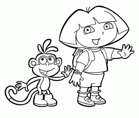 printable dora coloring pages - Printable Kids Colouring Pages