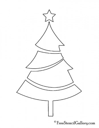 Christmas Tree Stencil 01 | Free Stencil Gallery