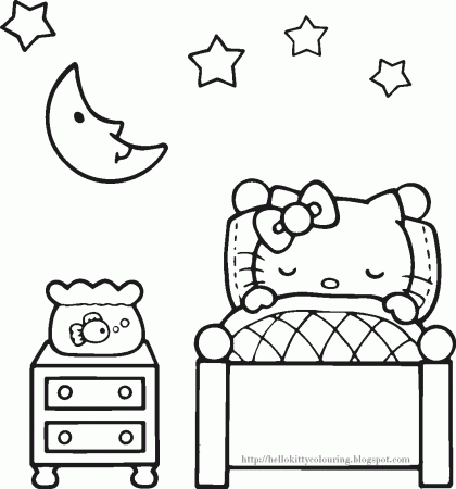 Hello Kitty Coloring Sheet - Coloring Pages for Kids and for Adults