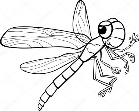 Printable Lovely Dragonfly coloring page for both aldults and kids.