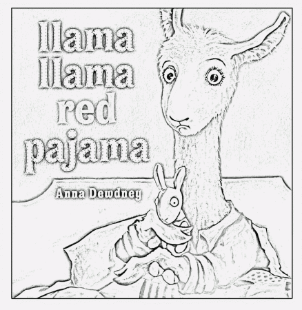 Llama coloring page of Llama Llama red Pajama coloring pages