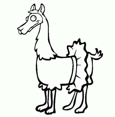 Llama coloring - Free Animal coloring pages sheets Llama
