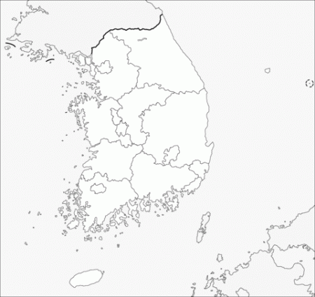 South Korea Map coloring page | Free Printable Coloring Pages